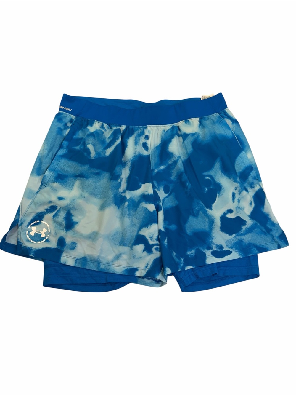 Under Armour Blue Tie-Dye Running Shorts